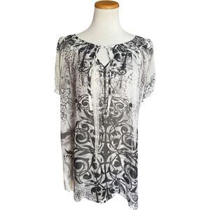 Womens Unity Beach Semi-Sheer Beach Swim Cover Up - Sz S